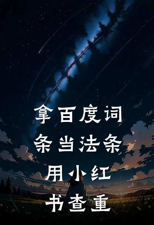 拿百度词条当法条，用小红书查重